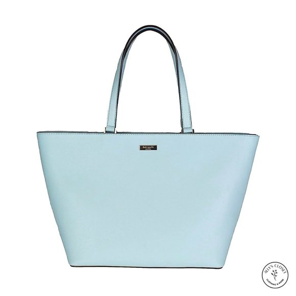 kate spade Handbags - Kate Spade Pale Blue Large Leather Tote